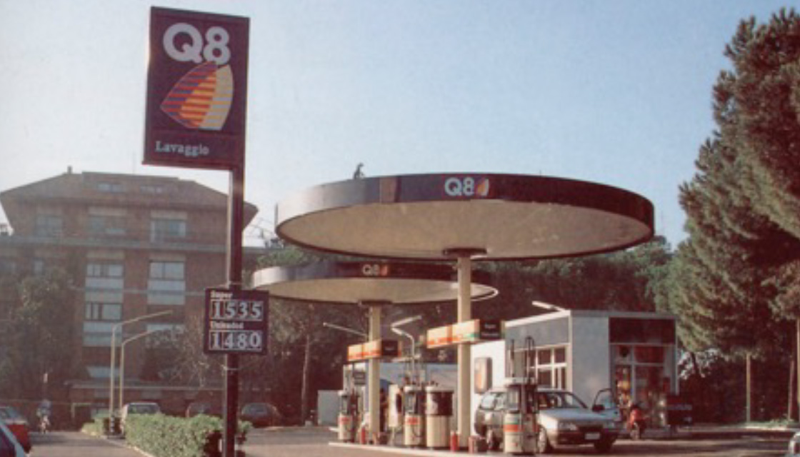 Historic Q8 brand and service-station image