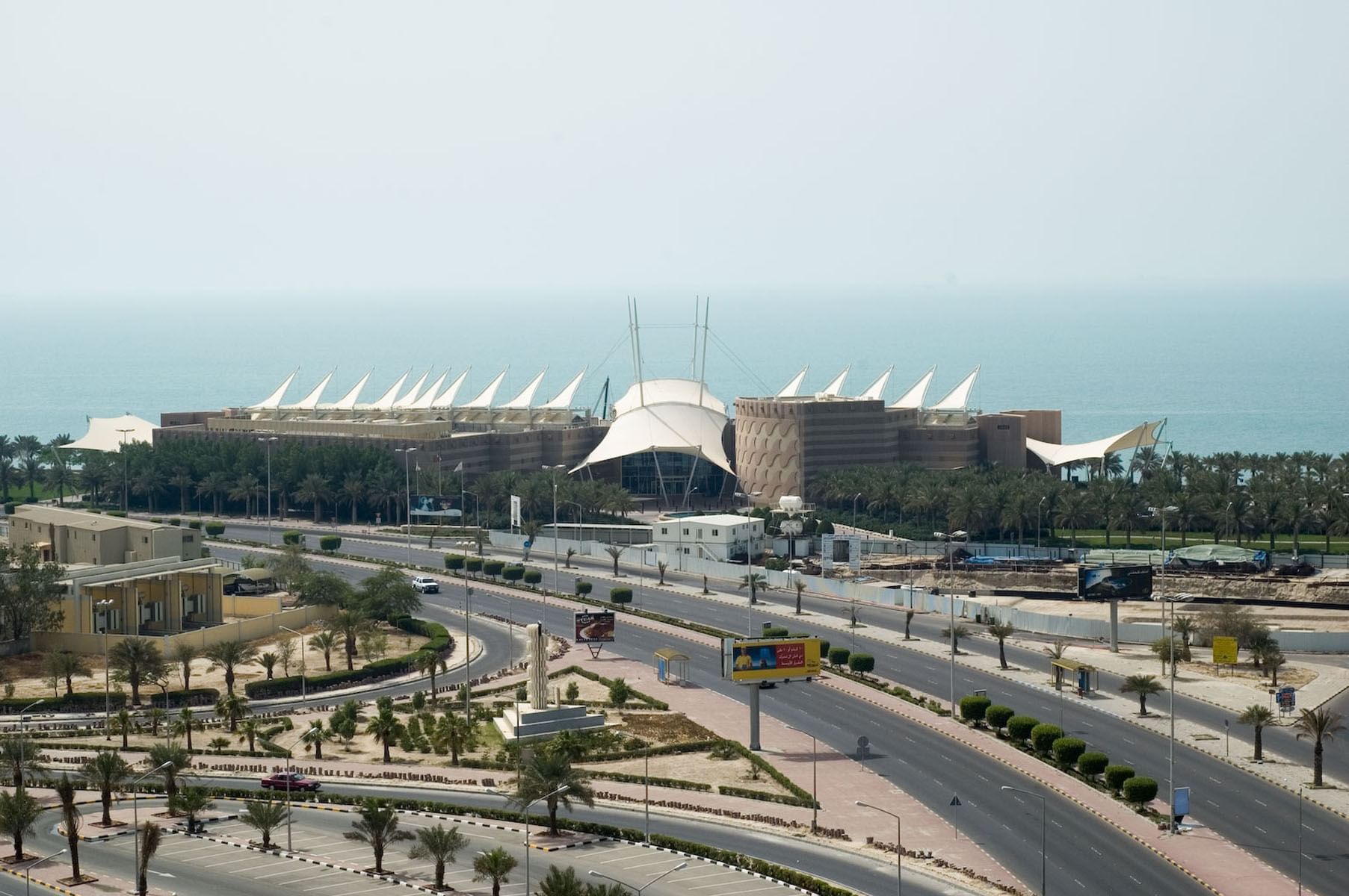 The Scientific Center seen from inland Salmiya
