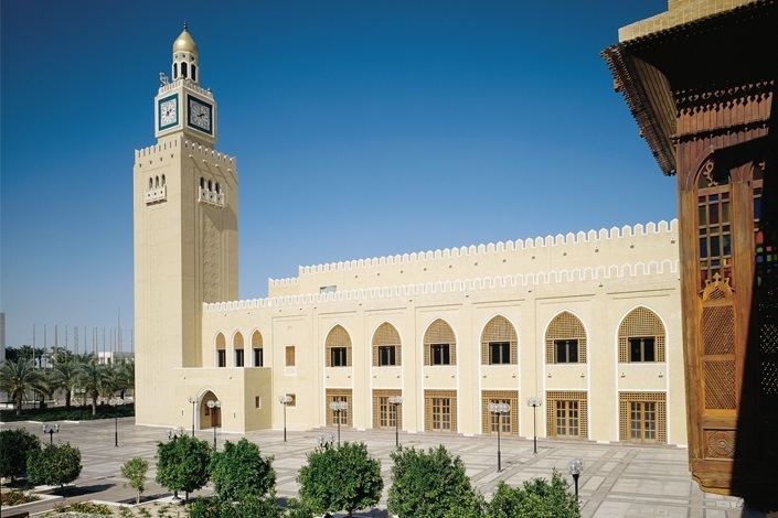 Seif Palace clock tower and ceremonial courtyard