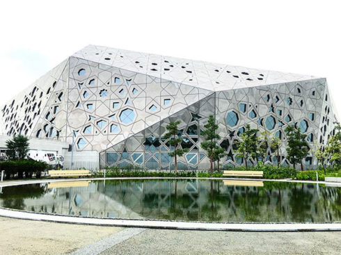Faceted exterior of Sheikh Jaber Al-Ahmad Cultural Centre